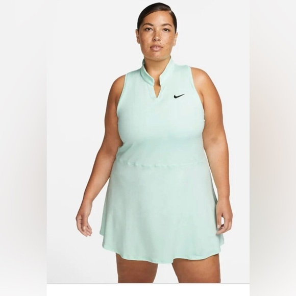 NIKE Women's COURT Dri-FIT Mint Foam Victory plus size Tennis Dress SIZE 1X‎ new - Picture 1 of 5